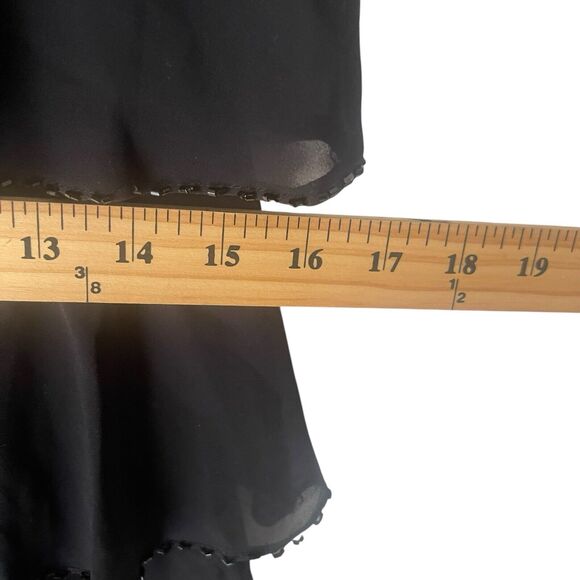 Patra Vintage 90s Women's Size‎ 10 Black Ruffle Sequin Whymsigoth Mini Dress - Picture 9 of 11